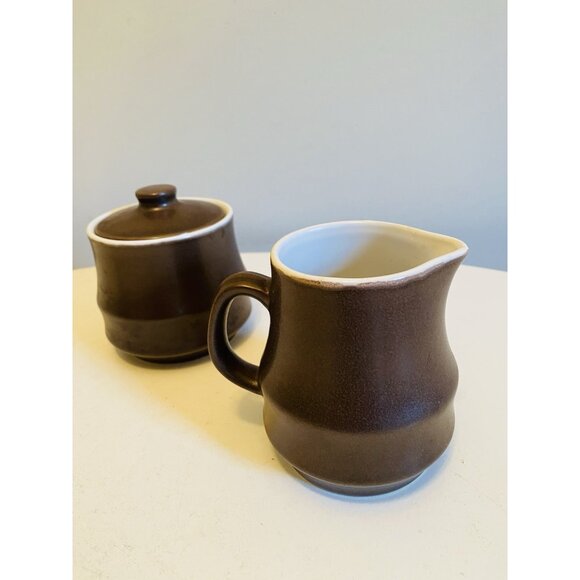 Vintage Casual Ceram Regency Stoneware Creamer and Sugar Bowl - Picture 3 of 13